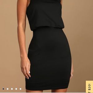 Lulus Black razorback dress